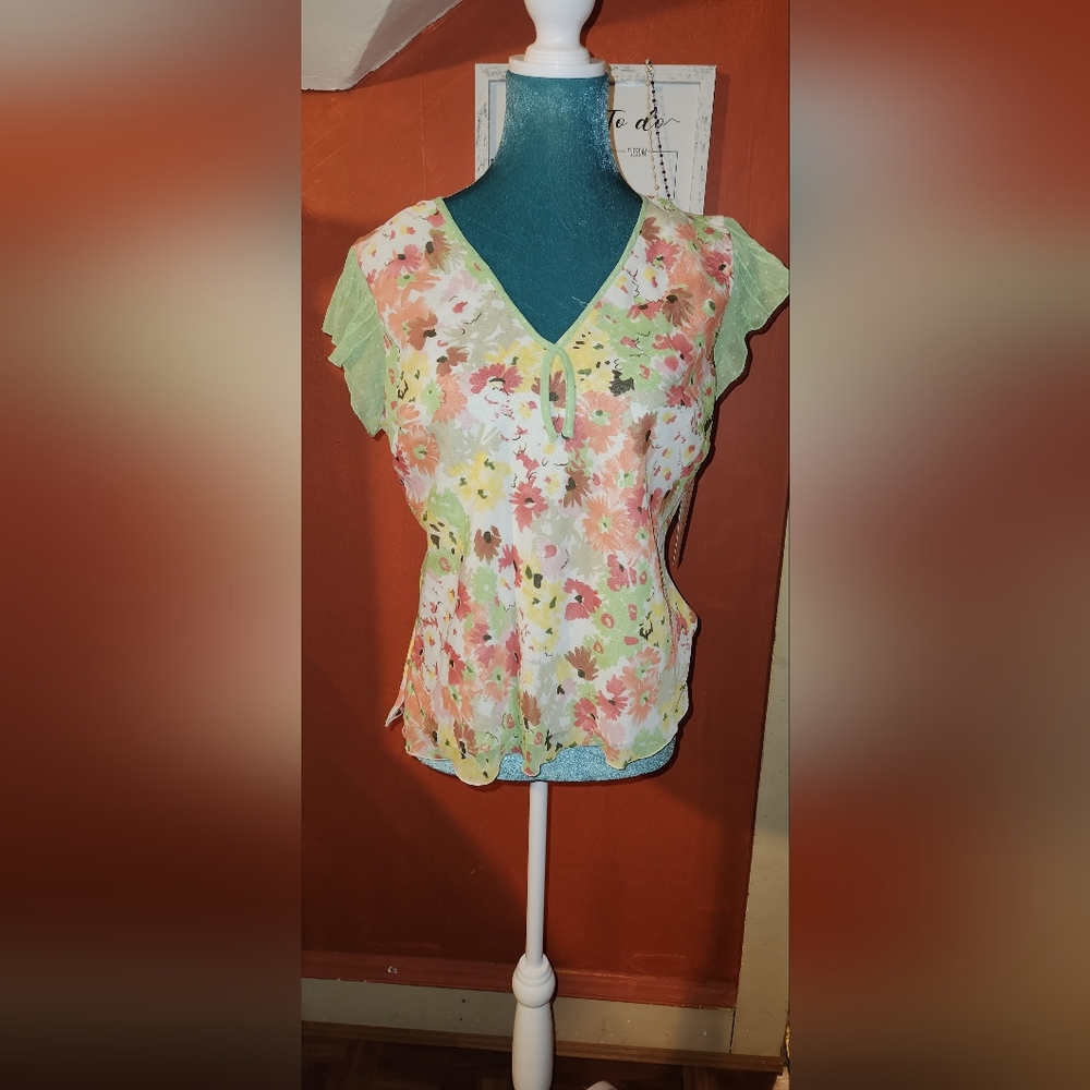 🆕️Allison Taylor Multi-colored blouse size M